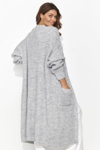 Damski sweter otwarty z kieszeniami -  Jeden rozmiar