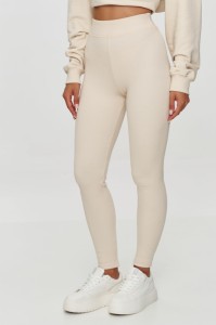 Elastyczne legginsy z prążkowego materiału